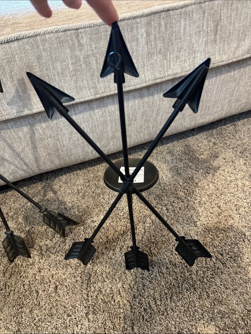 Hobby Lobby Black and Gold Arrow Wall Hook Pair